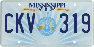 MS license plate CKV319