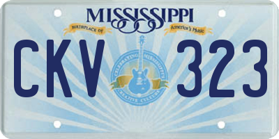 MS license plate CKV323