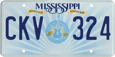 MS license plate CKV324