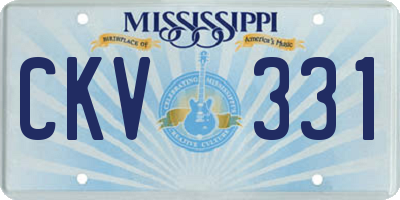MS license plate CKV331