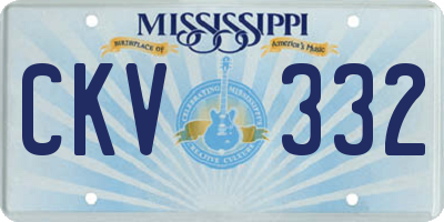 MS license plate CKV332