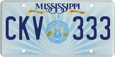 MS license plate CKV333