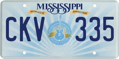 MS license plate CKV335