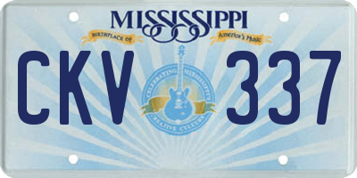 MS license plate CKV337
