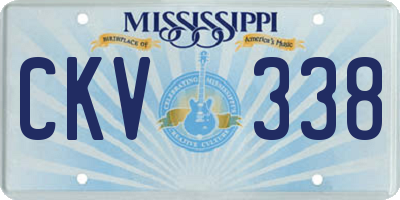 MS license plate CKV338