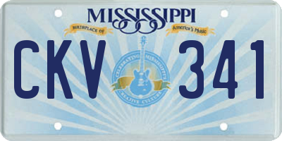 MS license plate CKV341