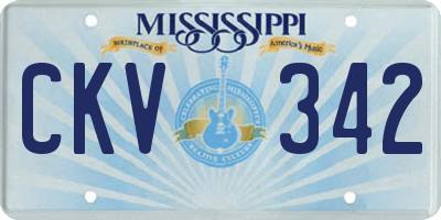 MS license plate CKV342