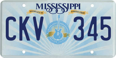 MS license plate CKV345