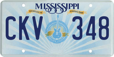 MS license plate CKV348