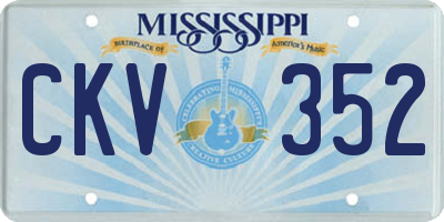MS license plate CKV352