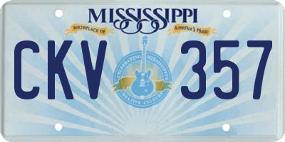 MS license plate CKV357