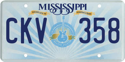 MS license plate CKV358