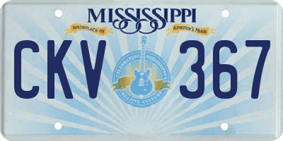 MS license plate CKV367