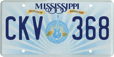 MS license plate CKV368