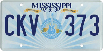 MS license plate CKV373