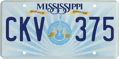 MS license plate CKV375