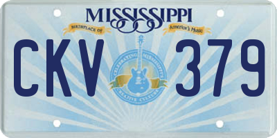 MS license plate CKV379