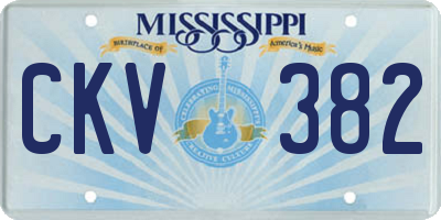 MS license plate CKV382