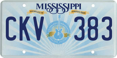 MS license plate CKV383