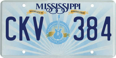 MS license plate CKV384
