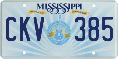 MS license plate CKV385