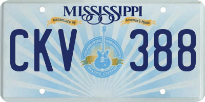 MS license plate CKV388