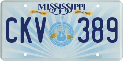 MS license plate CKV389