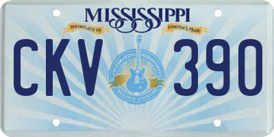 MS license plate CKV390