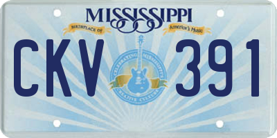 MS license plate CKV391