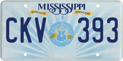 MS license plate CKV393