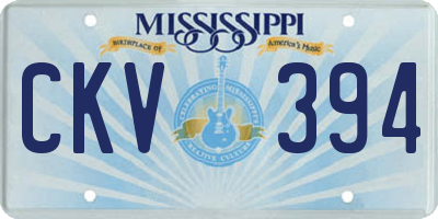 MS license plate CKV394