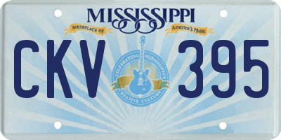 MS license plate CKV395