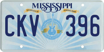 MS license plate CKV396