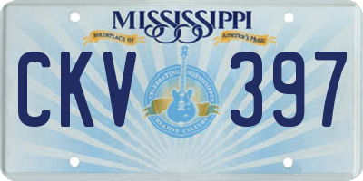 MS license plate CKV397