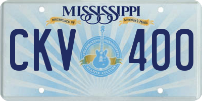 MS license plate CKV400