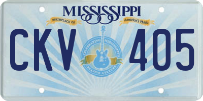 MS license plate CKV405