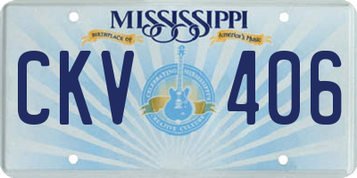 MS license plate CKV406