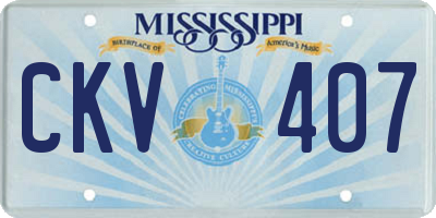 MS license plate CKV407