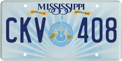 MS license plate CKV408