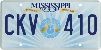 MS license plate CKV410