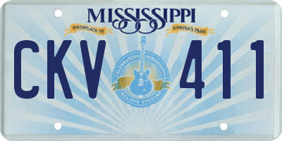 MS license plate CKV411