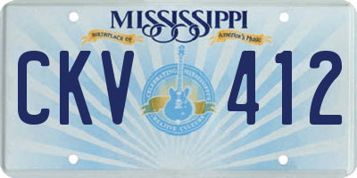 MS license plate CKV412