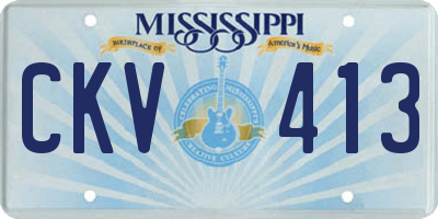 MS license plate CKV413