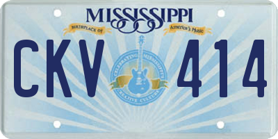 MS license plate CKV414
