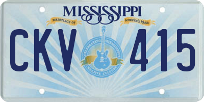 MS license plate CKV415