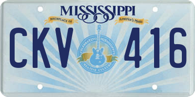 MS license plate CKV416