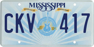 MS license plate CKV417