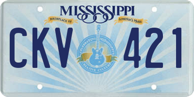 MS license plate CKV421