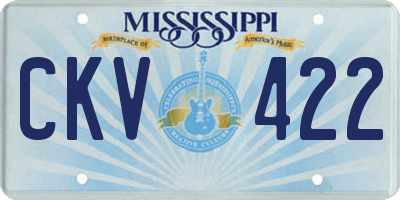 MS license plate CKV422