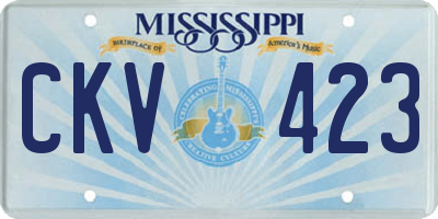 MS license plate CKV423